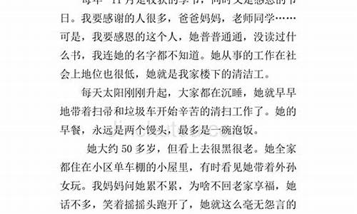 赞美清洁工的作文800字_赞美清洁工的作文800字高中记叙文