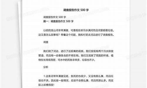 调查报告作文500字左右_用字规范调查报告作文500字左右