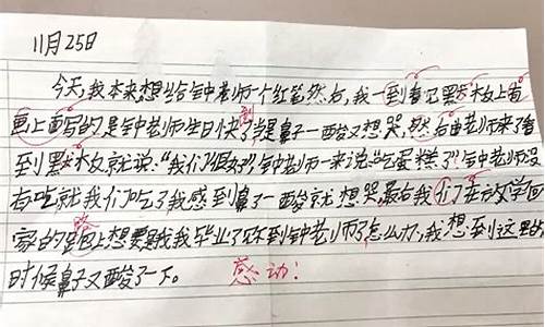 鼻子一酸的经历作文200字小练笔_鼻子一酸的经历作文300字小练笔