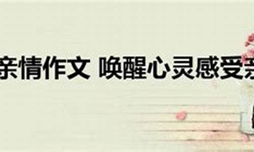 唤醒心灵感受亲情作文_唤醒心灵感受亲情作文600字